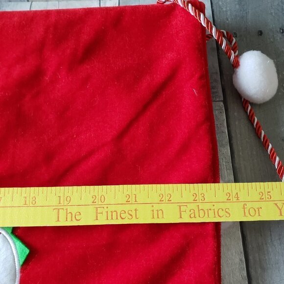 Reusable - XL Santa Material Bag Sack With Tie Closure 36"x23.5" Christmas - Picture 7 of 7